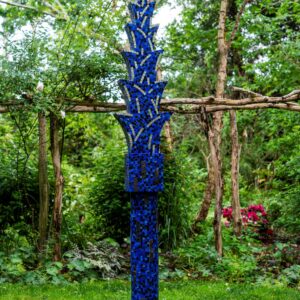 AAA Spiky Palm Column in Mosiac Blue